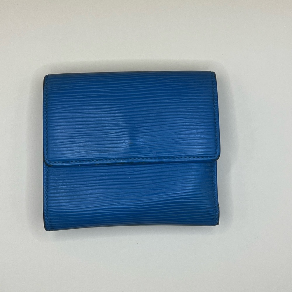 AUTHENTIC LOUIS VUITTON BLUE EPI BIGOLD WALLET WITH COIN POUCH. UNISEX - Picture 2 of 4